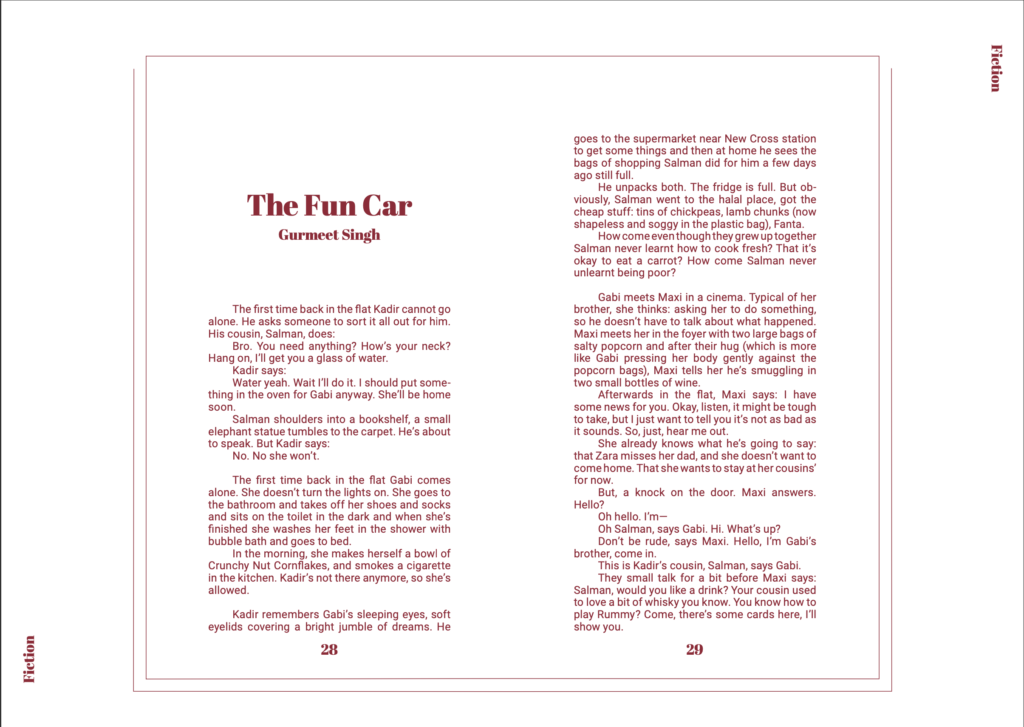 Image of short fiction in journal: The Fun Car by Gurmeet Singh