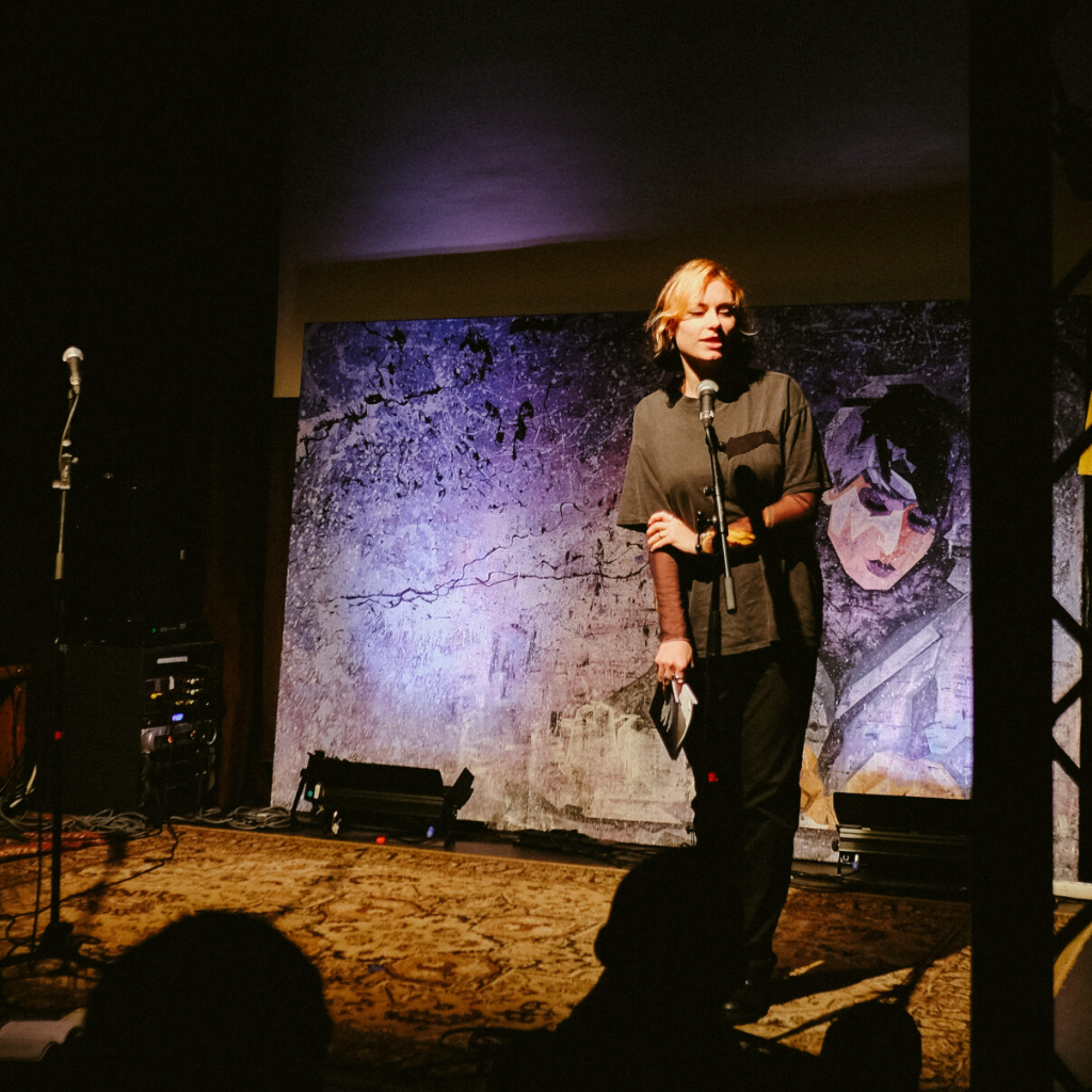 Lizzy Yarwood reads from her hybrid flash fiction and poetry in SAND 21 (for which we couldn't hold a physical launch) at the SAND 23 launch in Berlin on 5 November 2022